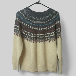 Emery Rose NEW Fair Isle retro boutique cozy grannycore sweater Small